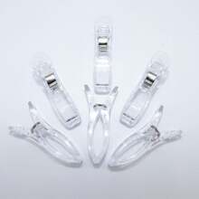 6/12pcs Heavy Duty Transparent Plastic Spring Clamps, Sturdy High-Load Multi-Purpose Fastening Clips, Suitable For Balloon Arch Structures, Birthday Party Backdrop Decorations, Handicrafts, Woodworking Fixtures And Photography Setups. Summer Beach, Camping, Outdoor, Garden, Home Wind-Proof Fixing, Also Suitable For Hanging Clothes, Blankets - Durable Non-Slip, Multi-Purpose - A - View 6