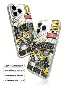 1pc New Transformer Pattern Transparent Phone Case Compatible With Apple Series 17 Pro Max/17/Air/16 Pro Max/16 Pro/15/14 Plus/13/12/11/IX/XR/XS Max/7/8 Plus Full Coverage TPU Phone Case - Clear - View 4
