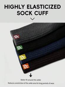 1/5/10/15 Pairs Men's Random Assortment Mid-Calf Socks, Thin Breathable Sweat-Absorbent Sports Socks For Spring, Summer, Autumn - Multicolor - View 4