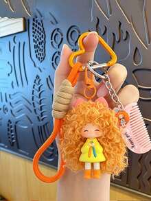 1 buah Gantungan Kunci Boneka Krim Susu, Liontin Boneka Kartun Gadis Keren, Hiasan Tas Wanita, Hadiah Kecil, Gantungan Kunci, Aksesori Dekoratif Kunci Mobil - MultiWarna - View 14