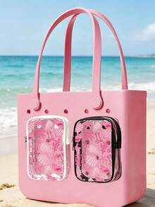 New Ocean Shell Pattern Bogg Beach Phone Bag (Includes Starfish & Shell Pattern) - Accessory, Phone Bag, Toiletry Bag; Essential For Travel And Outings, Can Be Used As Decorative Charm - Multicolor - View 4