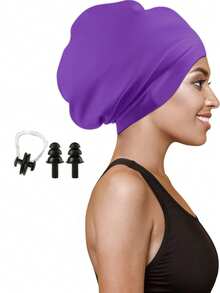 120g Extra Large Silicone Long Hair Swim Cap - Unisex Swim Cap - Extra Large Swim Cap - Waterproof Silicone Swim Cap - Suitable For Dreadlocks, Afro Extensions, Wigs, Beach Essentials, Beach Accessories, And Pool Floats. - Multicolor - View 36