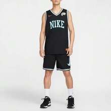 Nike Men's Basketball Vest, High-Speed Basketball Series, DNA "CHBL" Logo V-Neck Casual Quick-Drying Sleeveless Basketball Vest - Black - View 2