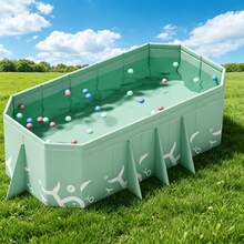 Extra Large Foldable Swimming Pool, Suitable For Family Use, Reinforced Triangle Support Frame Non-Inflatable Pool, Portable Storage Outdoor Children Adult Summer Water Play Party Pool - C - View 3