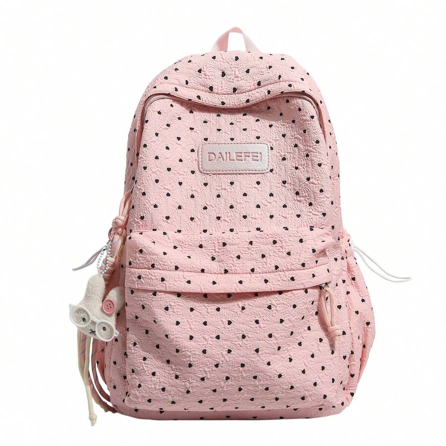LECEY Mochila de gran capacidad para estudiantes de secundaria, preparatoria y universidad para mujeres - Rosa - Ver 1