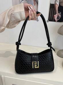 Nuevo Bolso de Hombro Versátil de Colorólido de Lujo para Mujer - Negro - Ver 2