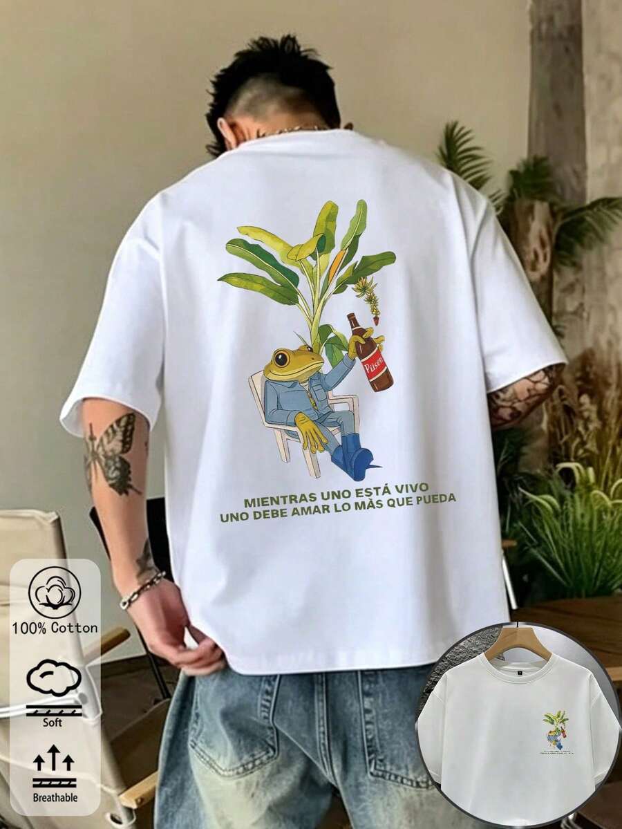 Men T-Shirts - 白色-10 - 查看 1
