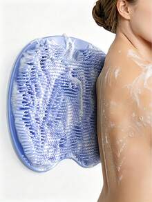 Multifunctional Foot And Back Bath Brush With Suction Cup For Stable Placement, Provides Gentle Full Body Exfoliation, Back Scrubbing, Foot Cleaning And Foot Massage Pad - Multicolor - View 5