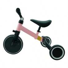 3-In-1 Tricycle For Children | Balance Bike With Pedals, Pink - Rose - View 2