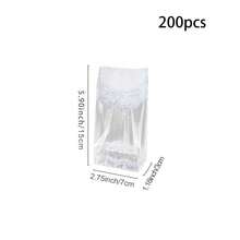 50 个/套透明食品/糖果/蛋糕塑料自封袋，5.9 英寸 X 2.75 英寸 - 彩色 - 查看 14