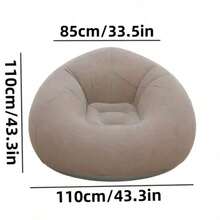 3pcs/1pc Sofa Bean Bag Tiup Lembut Warna Solid, Kursi Santai Lipat Portabel Nyaman, Kursi Santai Rumah untuk Dewasa, Penggunaan Dalam Ruangan, Luar Ruangan, Berkemah, Musim Panas - Berbagai gaya - View 10