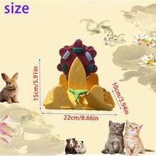 新款寵物玩具 貓玩具 旋轉摩天輪附小翅膀 趣味動物玩具 兔子玩具 倉鼠玩具 內置鈴鐺 柔軟輕量材質 耐用耐咬 豚鼠玩具 狗玩具 可組裝連接 互動趣味 22x10x15cm - 查看 2