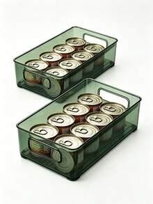 4/2/1pc Stackable Cat Food Storage Box, Large Capacity, With Handle, Cat And Dog Toy Storage, Cat And Dog Food Storage, Suitable For Cat And Dog Treats, Kitchen, Refrigerator And Cabinet Storage Container. - Clear - View 12
