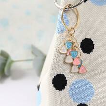 1pc Back To School Casual Daily Zinc Alloy Enamel Flower Bag Charm, Exquisite Color Block Floral Pendant, Suitable For Bags And Keys, Portable Student Decoration - Multicolor - View 6