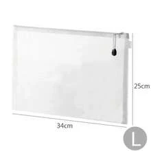1/3pcs A4 A5 A6 Transparent Mesh Zipper File Bags, Waterproof Document Pouches, School Office Supplies Pencil Case Storage Bags, Back To School Stationery Organizer Gift Set - White - View 13