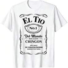 Camiseta Premium El Tio No1 World con Estampado de Alta Calidad, Suave, Cómoda y de Diseño Práctico, Hecha en EE. UU. - Blanco - Ver 1