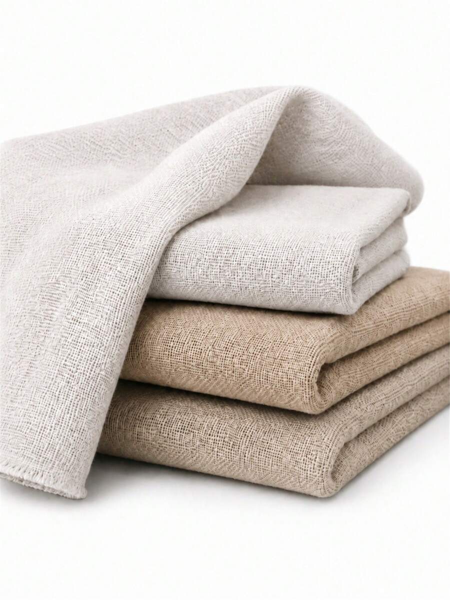 1pc Premium Natural Linen Fabric, Unbleached Raw Linen Canvas Cloth, Breathable Durable Plain Weave Linen Fabric, Suitable For Sewing, Soft Furnishings, Home Decor, Curtains, Tablecloths, DIY Crafts