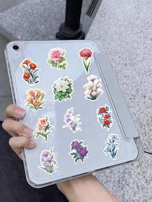 50 pezzi,Adesivi per telefono cellulare con illustrazione floreale,Materiale in PVC,Design creativo ed estetico,Adatti per custodie di telefoni cellulari,Tablet,Laptop,Valigie,Auto,Quaderni,Diari scritti a mano e altri articoli di cancelleria scolastica - 1 confezione/50 pezzi - Visualizzare 7