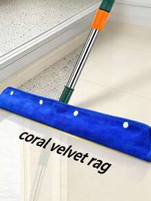 Magic Broom Replacement Cover, Broom Cloth, Household Dusting Replacement Cloth, Wiping Cover, Coral Fleece Cleaning Cloth, Absorbent Cleaning Rag, Dry And Wet Use, Reusable Broom Mop Cloth, Suitable For Living Room, Bedroom, Kitchen, Glass, Floor And Other Home Cleaning - Multicolor - View 9