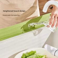 YITAPE 1pc Kitchen Sink Splash Guard, Silicone Material, Strong Suction Cup Design, Anti-Slip Countertop Protector, One-Piece Design, Suitable For Standard Sinks, Prevents Water Splashing, Keeps Countertop Clean, Suitable For Home Kitchen Or Restaurant, Durable Modern Kitchen Supplies, Black, Kitchen Accessories, Kitchen, Home Decor, Kitchen Utensils, Gadgets, Bathroom Accessories, Kitchen Storage, Home Kitchen Accessories, Sink Strainer, Faucet Accessories, Kitchen Storage - A - View 2