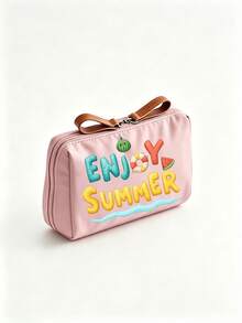Enjoy The Summer Vibe With Watermelon Print Storage Bag! This Portable Zipper Makeup Bag Comes In 3 Colors, Perfect For Beach Trips, Beauty Enthusiasts, And Those Seeking Short-Term Vacations. - Multicolor - View 7