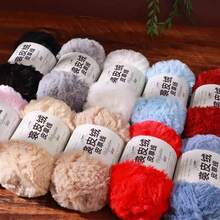 Lawkeman 1/3pcs(100-300g) Faux Fur Yarn, Super Soft Thick Fluffy, Suitable For Crochet, Knitting, Blankets, Handmade Crafts, Scarves And DIY Projects - Multiple Styles - View 5