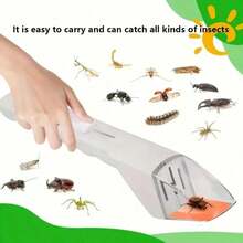 1/2 Pack Portable Handheld Insect Catcher With Release Mechanism - Made Of ABS, Battery-Free, Suitable For Bees, Spiders And Small Reptiles, Home And Garden Pest Control Tool, Includes Individual Packaging - A - View 2