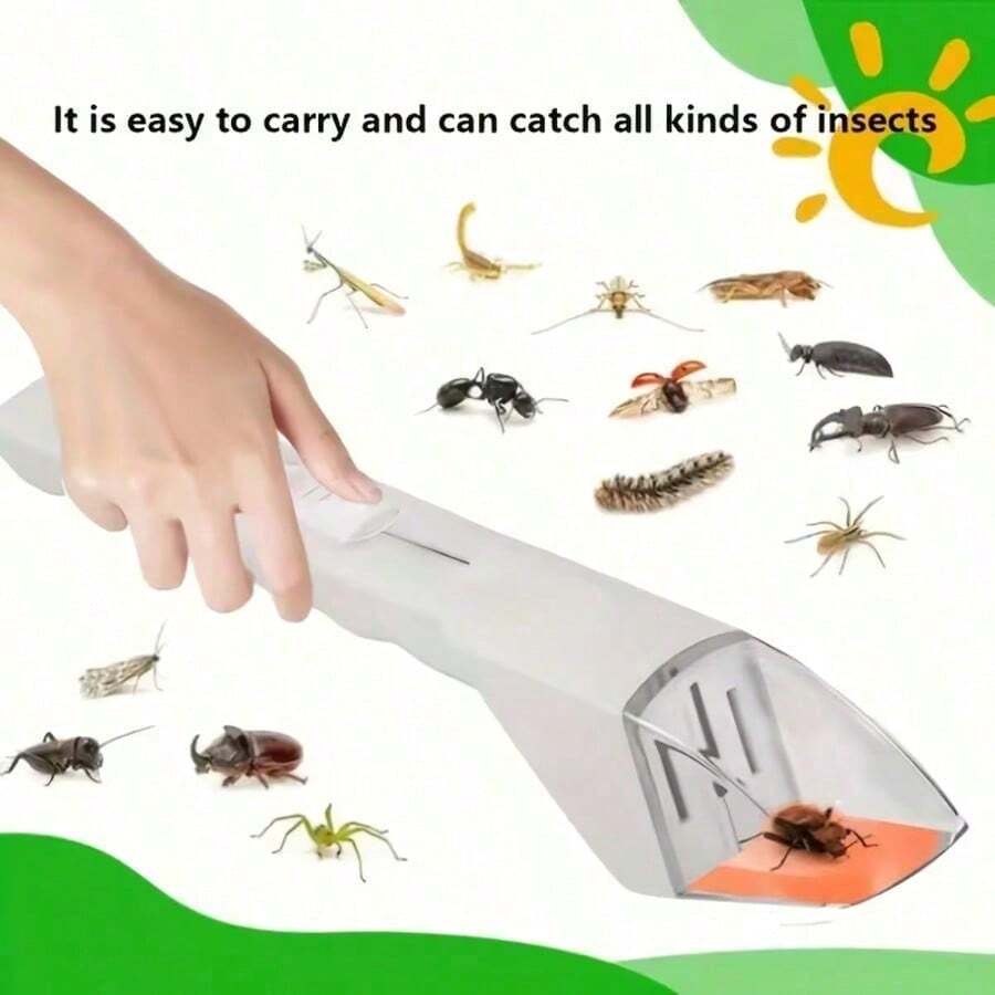 1/2 Pack Portable Handheld Insect Catcher With Release Mechanism - Made Of ABS, Battery-Free, Suitable For Bees, Spiders And Small Reptiles, Home And Garden Pest Control Tool, Includes Individual Packaging