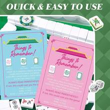 4pcs Mahjong Rules Quick Reference Cards, Mahjong Beginner Quick Reference Guide Cards - D - View 6
