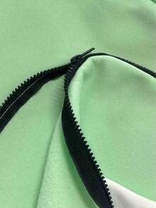 Women's Green Kangaroo Pocket Pet Pocket Sweatshirt, Warm Lining Pullover, Long Sleeve, Regular Fit, With Front Pocket Casual - View 6