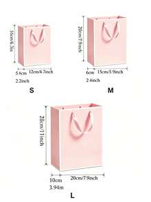 5pcs Handle Gift Bags, Shopping Bags - Gift Boxes - Packaging Boxes, Suitable For Birthday, Bridal Shower, Welcome Party, Etc., Multiple Colors Available, Halloween, Christmas, Perfect For Wedding, Bridesmaid - Multicolor - View 7