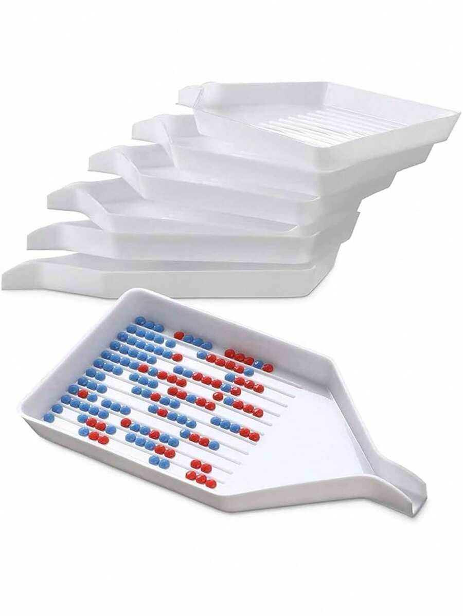 6PCS Diamond Painting Beads Sorting Tray, DIY Crafts Accessories And Tools, Multi-Functional Tray. - A - View 1