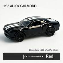 Coche Musculoso Hellcat de Alta , Modelo de Coche de Aleación Americana 1:36, Body de Aleación | Puertas Abribles | Impulsado por Inercia, Diseño de Coche Deportivo, Detalles Realistas, Duradero y Resistente a Golpes, Adorno de Escritorio/Coche, Colección de Modelos de Coches, Regalo de Cumpleaños, Juego para Niños/Niñas - Multicolor - Ver 9