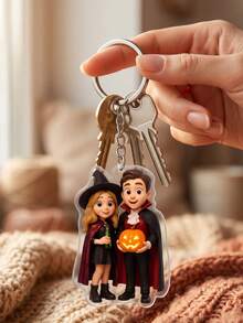Custom Photo Keychain, Personalized Acrylic Keychain For Halloween - Multicolor - View 4