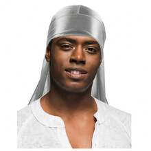 ZTZI Silky Satin Durag Long Tail Head Wrap Wave Hair Doo Rag, Soft Stretch Hip Hop Hair Turban Multiple Solid Colors Street Accessory - T4801 - View 10