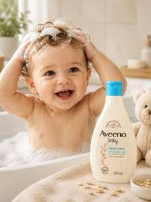Aveeno BABY 250ML 嬰兒洗髮沐浴露，2合1嬰兒洗髮精與沐浴露，天然燕麥萃取，溫和清潔敏感肌膚，不辣眼溫和配方，適合日常使用 - 250毫升 - 查看 4