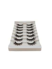 Manga Anime False Eyelash Set With Tweezers, Spiky Doll Eye Lashes, Natural Fluffy Cartoon Style Cosplay Eyelash Set - 查看 5