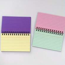2pcs Colorful Spiral Notebooks, Minimalist Portable Student Diary, Suitable For Students And Office Use School Supplies - Random - View 6