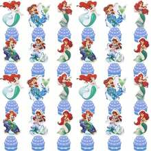 Hasbro 卡通新款公主美人魚生日派對蛋糕裝飾杯子蛋糕公主主題裝飾用品 - 查看 8