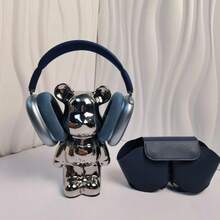 [BeatBay]MAXPRO5 High-End Over-Ear Bluetooth Headphones, Detachable Magnetic Ear Cups, Bluetooth Function, Ultra-High Sound Quality Full-Package Headphones, Including Headphone Cases And C-Shaped Charging Cables,For  Father's Day Gift - 藍色 - 查看 1