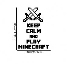 1件裝新款遊戲 Keep Calm Play 家居裝飾房間貼紙乙烯基牆貼壁畫 - C - 查看 3