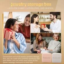 1 PC Travel Jewelry Bridesmaid Box Custom Jewelry Box Travel Jewelry Case Sage Green Box Bridesmaid Gift Personalized Box Name - Multicolor - View 4
