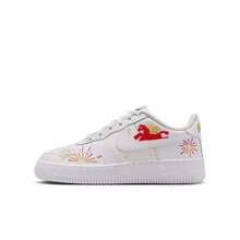 Nike Air Force 1 AF1 Unbridled Series Big Kids Low-Top Sneakers - White/Multicolor - View 2