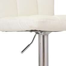 HC JUST HOME COLLECTION White Bar Stool With Backrest, Adjustable High Stool For Kitchen Bar, Padded Seat And Metal Frame - Black - View 8