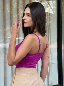 Women Tank Tops & Camis - Rose Red - View 2