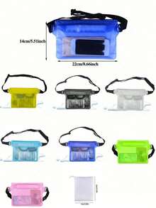 Waterproof Waist Bag, Multi-Layer Foldable Zipper Closure Protection, Minimalist Phone Storage Pouch, Dry Bag, Adjustable Anti-Sand Crossbody Bag, Protects Valuables And Keys During Diving, Handbag, Beach, Cruise, Vacation, Hiking, Travel Essential Accessory - Multicolor - View 12