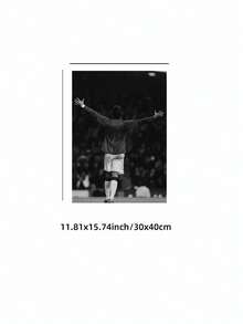 1pc Frameless Handsome Football Star Black White Chic Athlete Wall Art Poster Print For Bedroom Living Room Dorm Party Gift, Room Decor, Prints For Wall - Football Stars - View 14