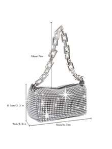 Luxury Sequin Crossbody Bag, New Fashion Shoulder Bag - Adjustable Strap, Perfect For Daily Commute, Outings And Parties - Ideal Birthday/Holiday Gift And Party Accessory, Side Pocket, High Quality Bag, Novelty Handbag, Small Handbag, Designer Handbag, Suitable For Teenagers, Travel Essential, Holiday Accessory, Fashion Handbag, Chic Handbag, Durable Polyester, Lightweight Bag, Compact Handbag, Young Women, Teen Fashion - Multicolor - View 12