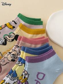 5雙裝 Disney Sock 系列正版米奇米妮趣味卡通兒童短襪 - 彩色 - 查看 4