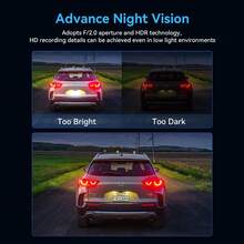 1080P Dash Cam Front And Rear, Dual Car Camera With 32G SD Card 3''IPS Screen, 1080P Dashboard Camera For Cars & Trucks, Rear Camera, WDR G-Sensor/Night Vision/Parking Monitor - F9-r1FEX - View 4